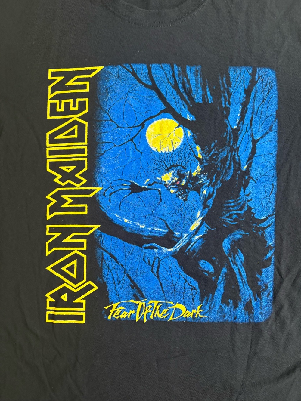 Men’s Black Iron Maiden 'Fear of the Dark' Graphic T-Shirt - Picture 2 of 5
